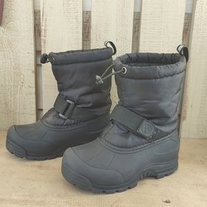 Northside Winter Snow Boots Youth Size 12 Black 3M Thinsulate Faux Fur Lined